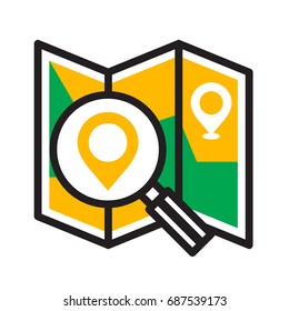 Icon illustration for search location