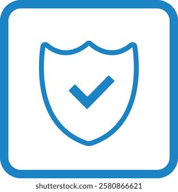 Icon illustration of security shield sign