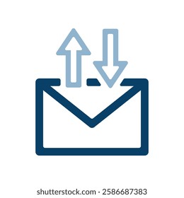 Icon illustration of sending and receiving mail
