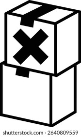 Icon illustration showing no stacking