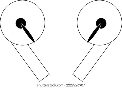 Icon illustration of the simple earphone