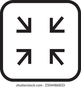 Icon illustration of size reduction