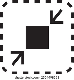 Icon illustration of size reduction
