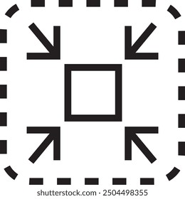 Icon illustration of size reduction