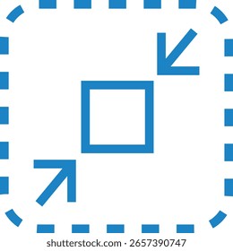 Icon illustration of size reduction