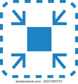 Icono ilustración de reducción de tamaño