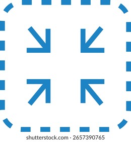 Icono ilustración de reducción de tamaño