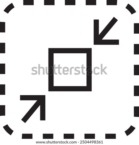 Icon illustration of size reduction