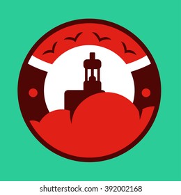 Icon illustration of Smoking electronic cigarettes and vaping