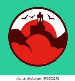 Icon illustration of Smoking electronic cigarettes and vaping