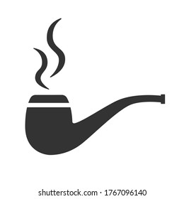 Icon illustration of a smoking pipe.