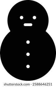 Icon illustration of snowman sign