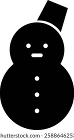 Icon illustration of snowman sign