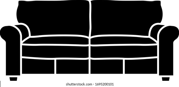 Icon Illustration of a Sofa Couch Settee Chair