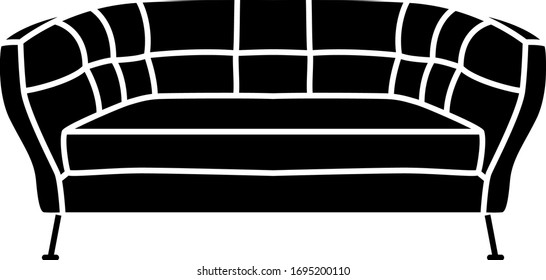 Icon Illustration of a Sofa Couch Settee Chair