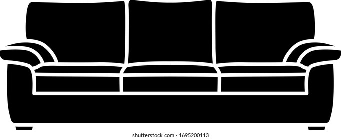 Symbol Illustration eines Sofa Couch Set Stuhl