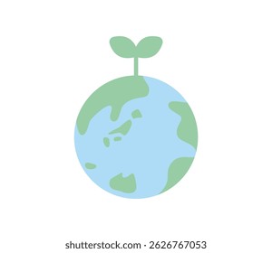 Ilustração ícone de brotos saindo da terra - vetor