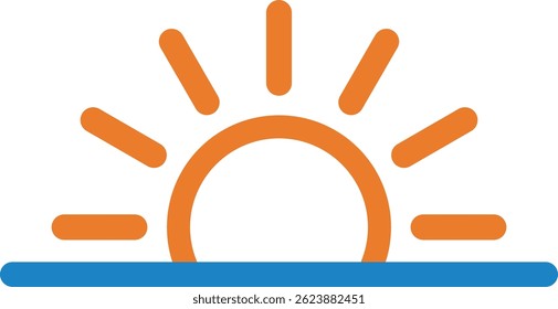 Icon illustration of sunrise or sunset sign