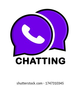 icon illustration symbol of chatting telephone animation