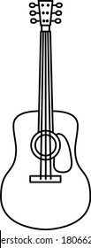 An icon illustration symbol of a Guitar