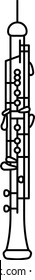 An icon illustration symbol of a Oboe