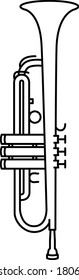 An icon illustration symbol of a Trumpet