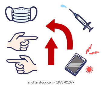 Icon illustration that can be used for a venue for receiving vaccinations