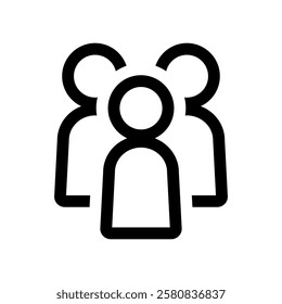 Icon illustration of three figures