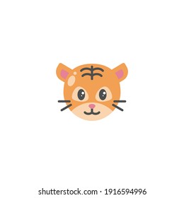 Icon Illustration of Tiger Zodiac Flat Design - Chinese Zodiac Vector Illustration