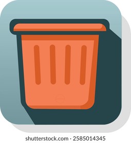 An icon with illustration of a trash can