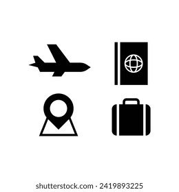 Icon illustration of travel around the world vector