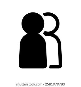 Icon illustration of two figures