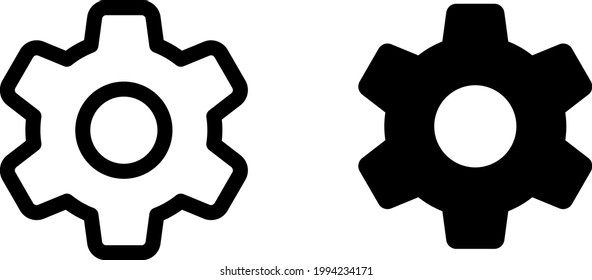 Icon illustration with two gear