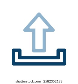 Icon illustration of upload mark