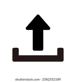 Icon illustration of upload mark