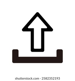 Icon illustration of upload mark