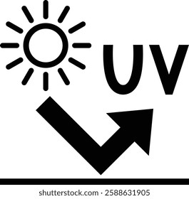 Icon illustration of UV protection sign