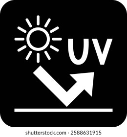 Icon illustration of UV protection sign