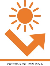 Icon illustration of UV protection sign