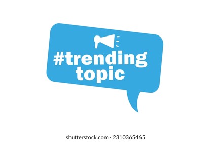 icon illustration in vector format that reads trends or topics that are most talked about in cyberspace worldwide, suitable for illustration of articles, things that are being talked about a lot 