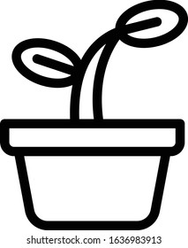 Icon illustration vector graphic bud plants, bud plants icon, spring activity people icon, perfect for web icon needs