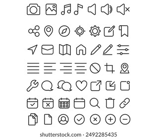 icon illustration vector graphic button set fit for web, mobile phone, theme, etc.