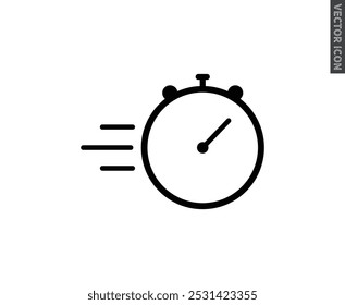 icon illustration vector graphic of fast time fit for web, button for phone, etc.