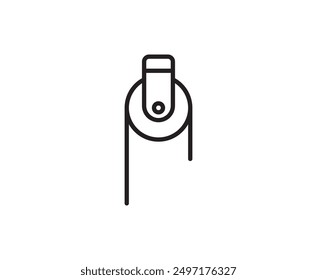 icon illustration vector graphic of pulley fit for web, button icon, design, etc.