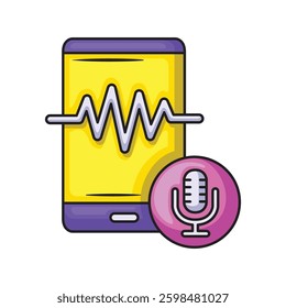 Icon illustration Voice Control. Vector design