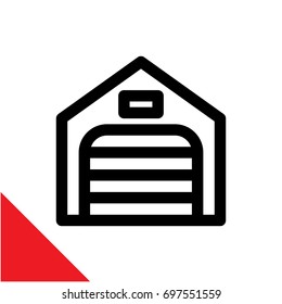Icon illustration for warehouse