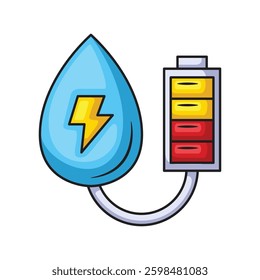 Icon illustration water energy. Vector design
