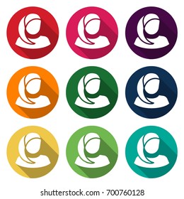 Icon illustration for women profile