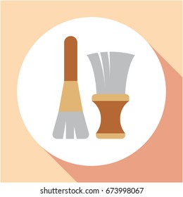 Icon illustrations for beauty brushes