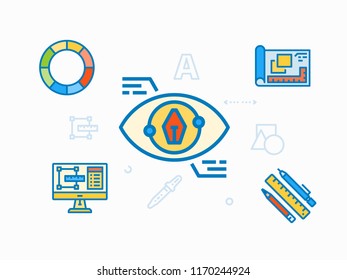 Icon illustrations concept are ready to use design assets for webpage , card , printing , social media posts etc.